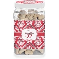 Damask Dog Treat Jar (Personalized)