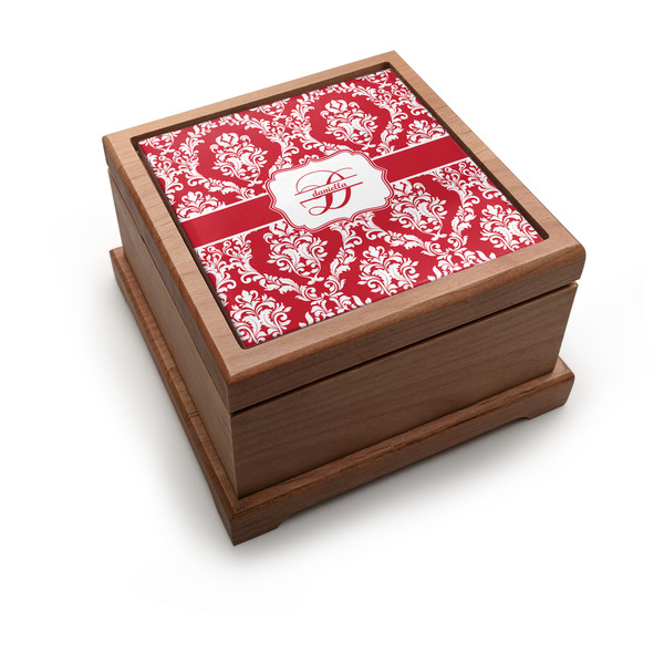 Custom Damask Pet Urn w/ Name and Initial