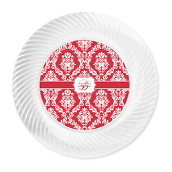 Damask Plastic Party Dinner Plates - 10" (Personalized)