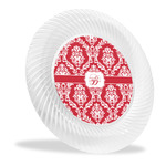 Damask Plastic Party Dinner Plates - 10" (Personalized)