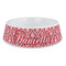 Damask Plastic Dog Bowl - Large (Personalized)