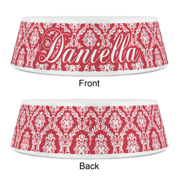 Damask Plastic Pet Bowls - Small - APPROVAL