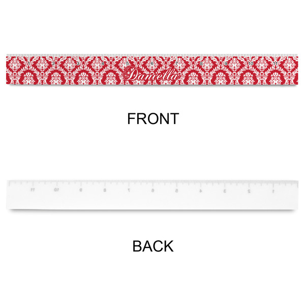 Damask Plastic Ruler - 12" - APPROVAL