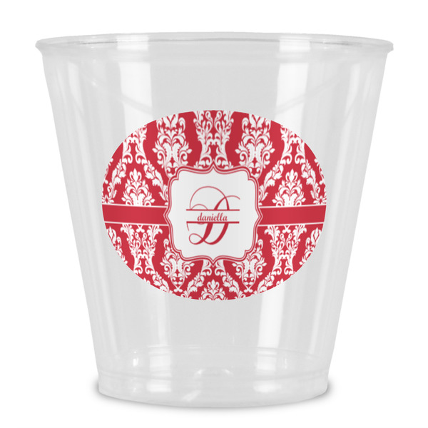 Custom Damask Plastic Shot Glass (Personalized)