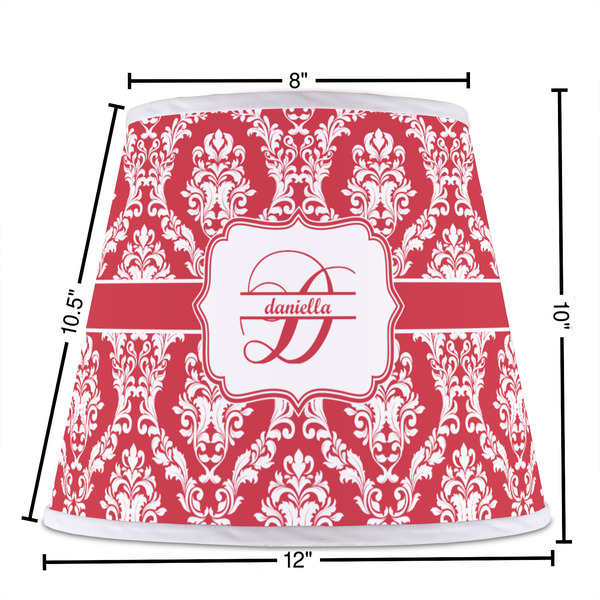 Damask Poly Film Empire Lampshade - Dimensions