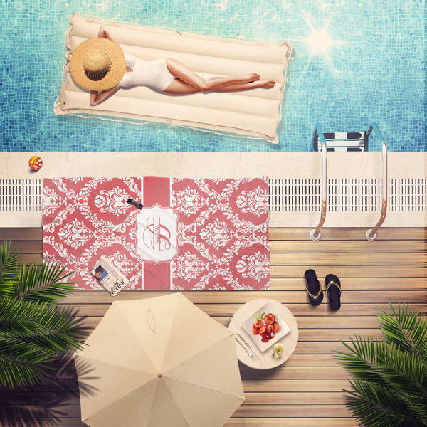 Damask Pool Towel Lifestyle