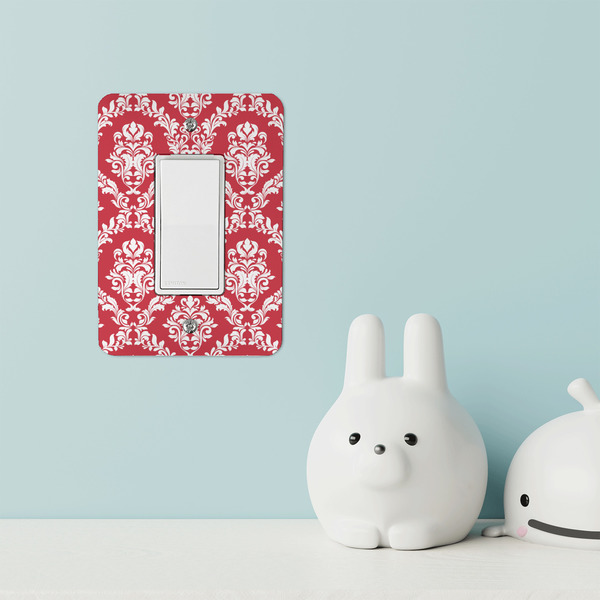 Damask Rocker Light Switch Covers - Single - IN CONTEXT