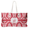 Damask Large Rope Tote Bag - Front View
