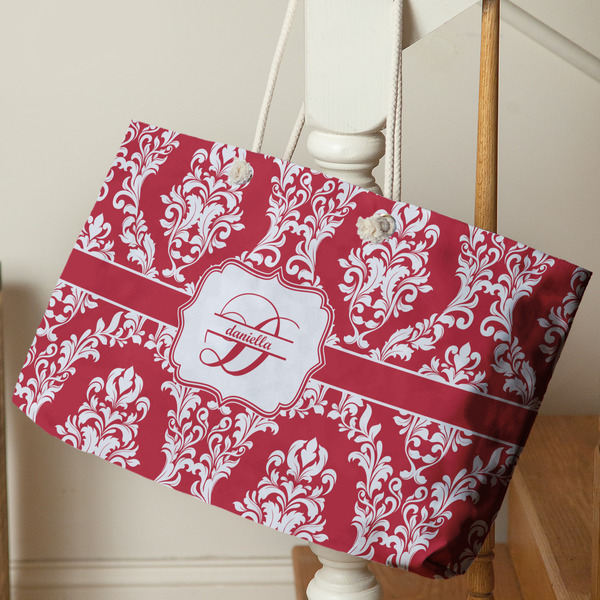 Damask Large Rope Tote - Life Style