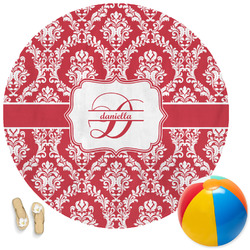 Damask Round Beach Towel (Personalized)