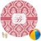Damask Round Beach Towel (Personalized)