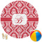 Damask Round Beach Towel (Personalized)