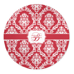 Damask 5' Round Indoor Area Rug (Personalized)