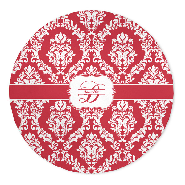 Custom Damask 5' Round Indoor Area Rug (Personalized)