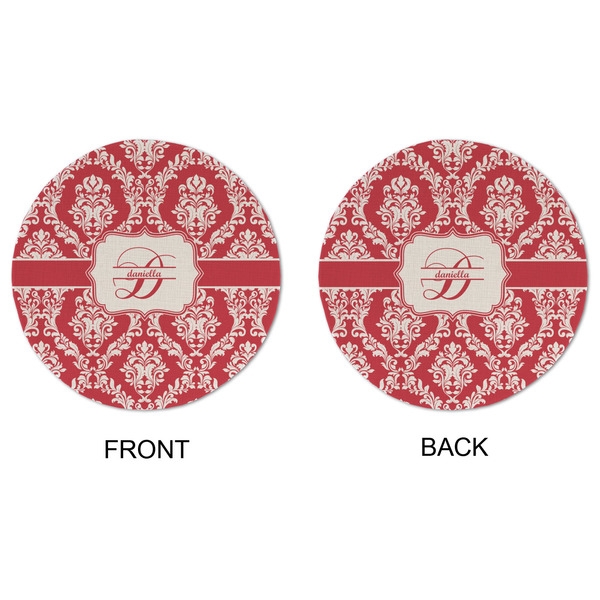 Damask Round Linen Placemats - APPROVAL (double sided)