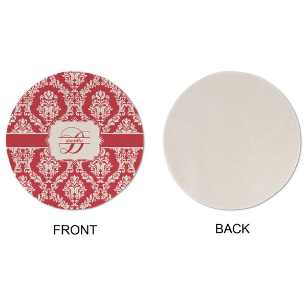 Damask Round Linen Placemats - APPROVAL (single sided)