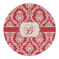 Damask Round Linen Placemat (Personalized)