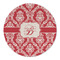 Damask Round Linen Placemats - FRONT (Single Sided)