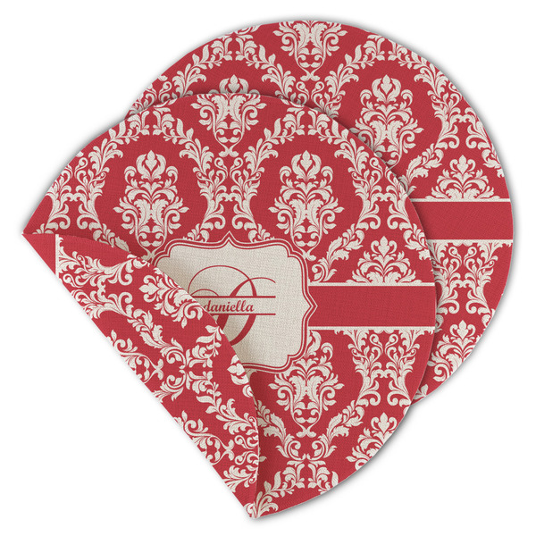 Custom Damask Round Linen Placemat - Double Sided (Personalized)