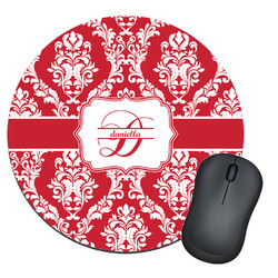 Damask Round Mouse Pad (Personalized)