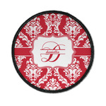 Damask Iron On Round Patch w/ Name and Initial