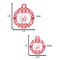 Damask Round Pet ID Tag - Large - Comparison Scale