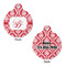 Damask Round Pet Tag - Front & Back