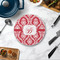 Damask Round Stone Trivet - In Context View