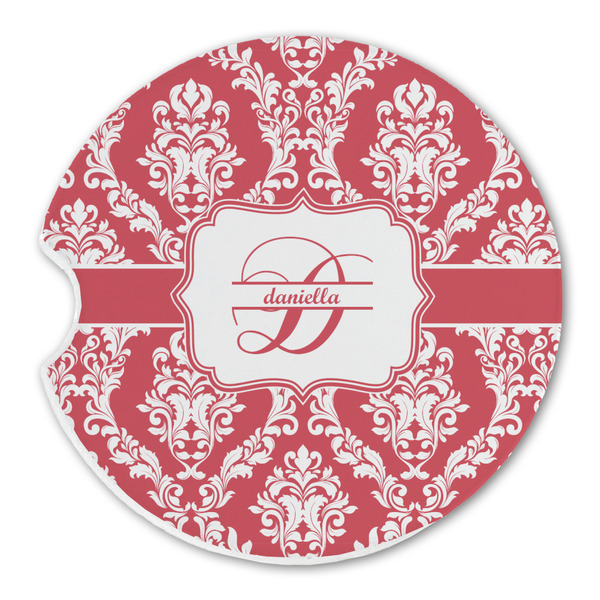 Damask Sandstone Car Coaster - Single