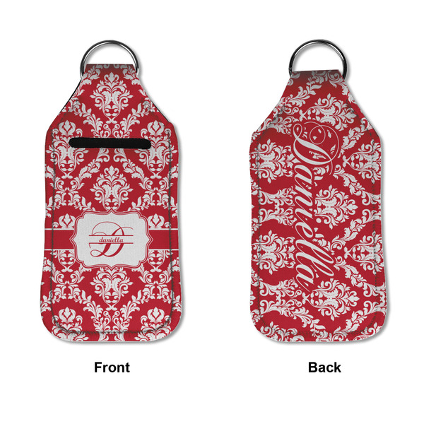 Damask Sanitizer Holder Keychain - Large APPROVAL (Flat)