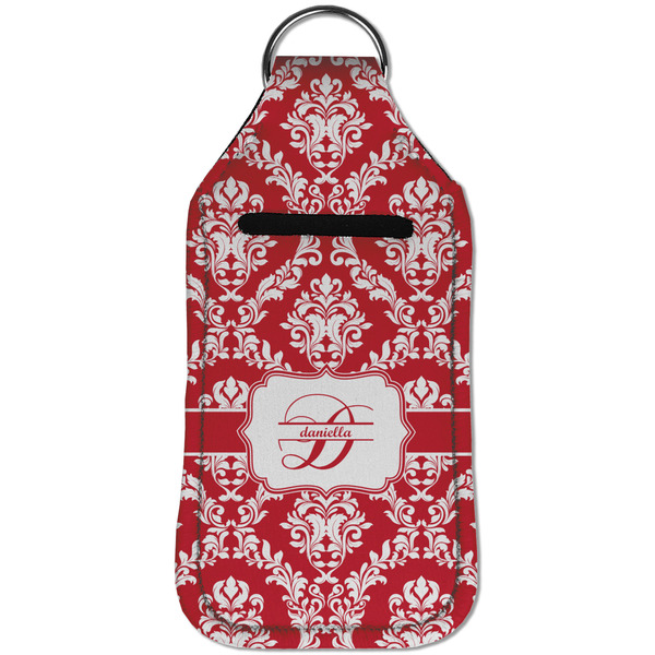 Damask Sanitizer Holder Keychain - Large (Front)