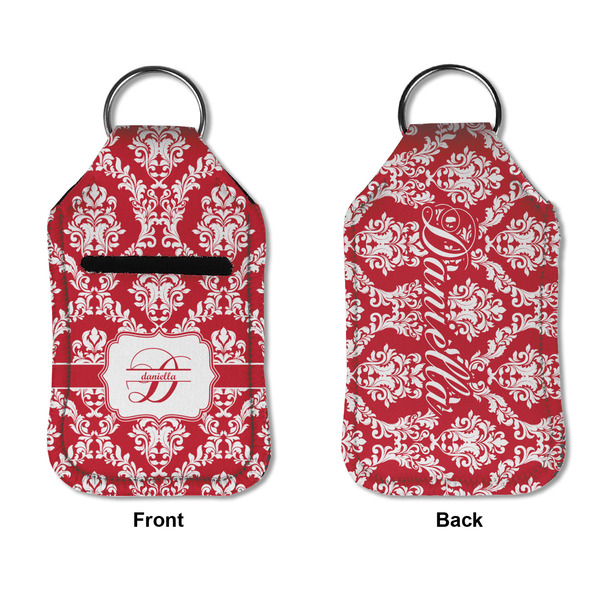 Damask Sanitizer Holder Keychain - Small APPROVAL (Flat)