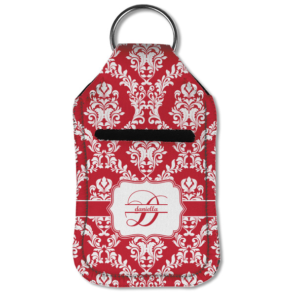 Damask Sanitizer Holder Keychain - Small (Front Flat)