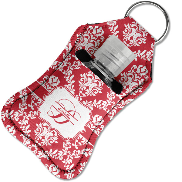 Damask Sanitizer Holder Keychain - Small in Case