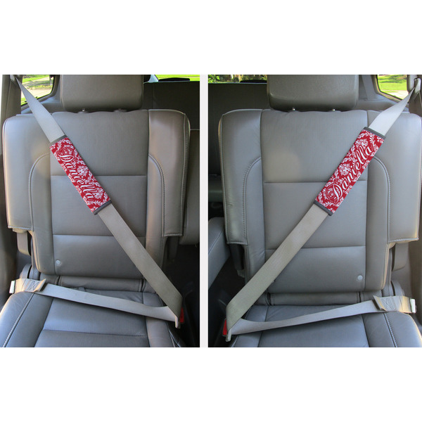 Damask Seat Belt Covers (Set of 2 - In the Car)