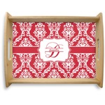 Damask Natural Wooden Tray - Large (Personalized)