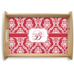 Damask Natural Wooden Tray - Small (Personalized)