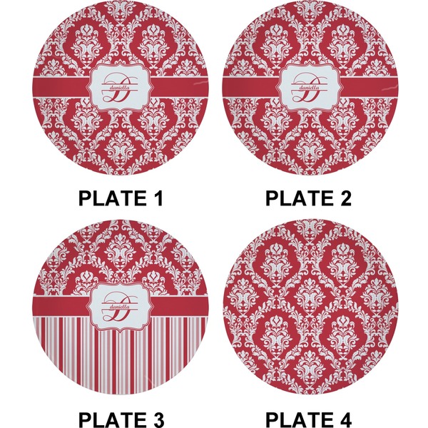 Damask Set of Appetizer / Dessert Plates (Approval)