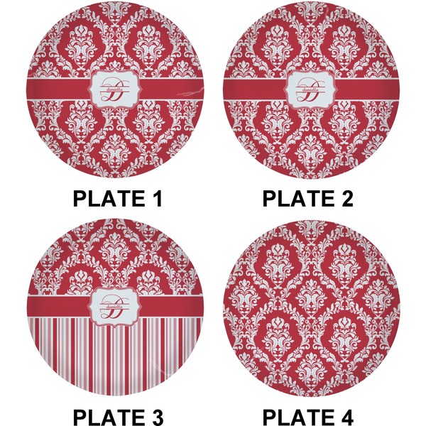 Damask Set of Lunch / Dinner Plates (Approval)