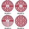 Damask Set of Lunch / Dinner Plates (Approval)