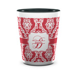 Damask Ceramic Shot Glass - 1.5 oz - Two Tone - Single (Personalized)