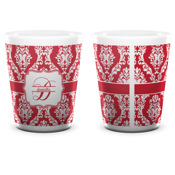 Damask Shot Glass - White - APPROVAL