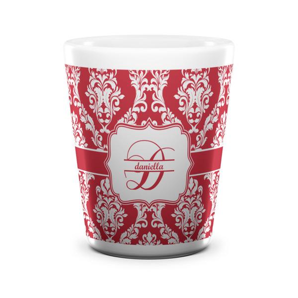 Damask Shot Glass - White - FRONT