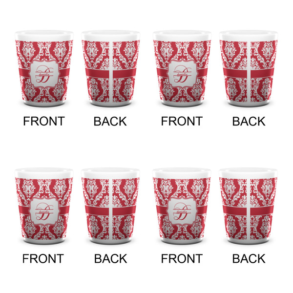 Damask Shot Glass - White - Set of 4 - APPROVAL