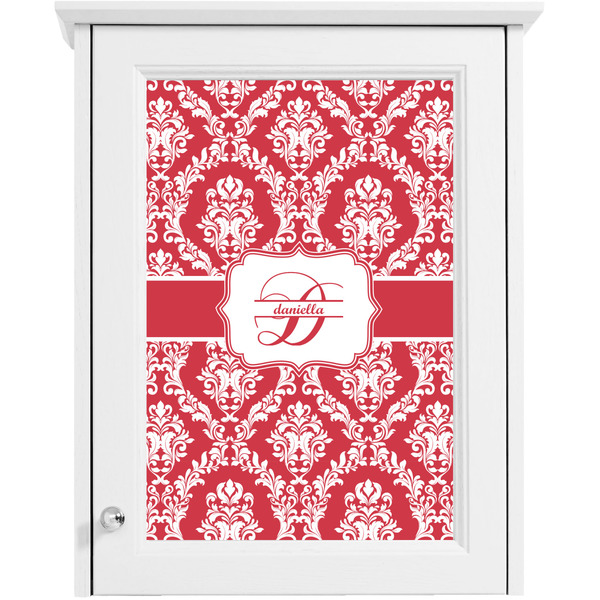 Damask Single White Cabinet Decal