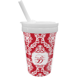 Damask Sippy Cup with Straw (Personalized)