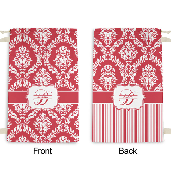 Damask Small Laundry Bag - Front & Back View