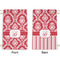 Damask Small Laundry Bag - Front & Back View