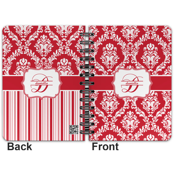 Damask Spiral Journal 5 x 7 - Apvl