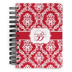 Damask Spiral Notebook - 5x7 w/ Name and Initial